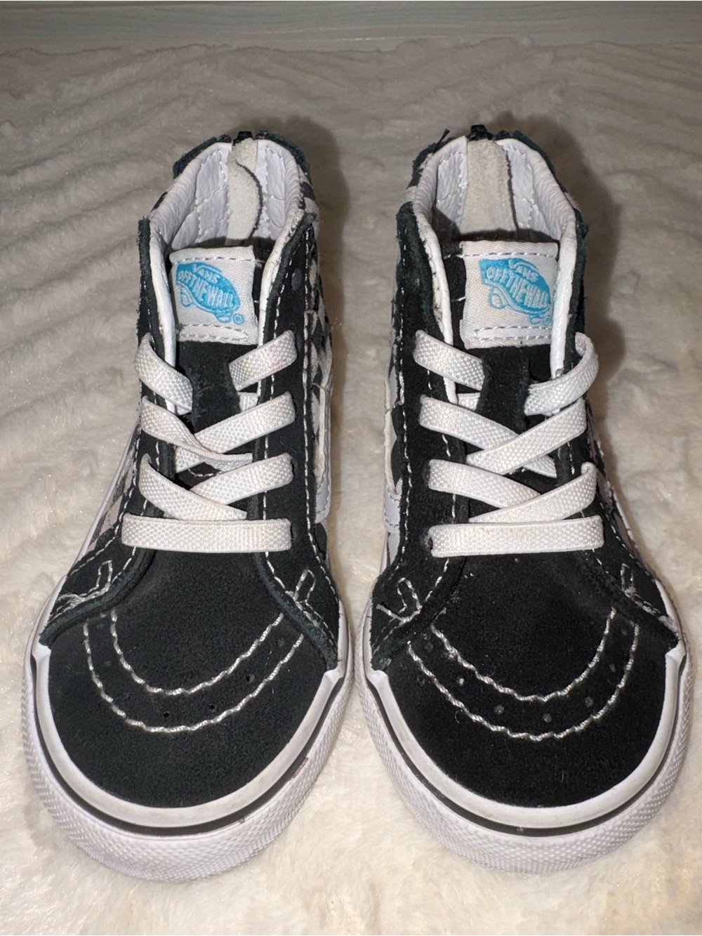 Vans x David Bowie Checkerboard High-Top Sneakers – Toddler Size 5.5 - Picture 4 of 9